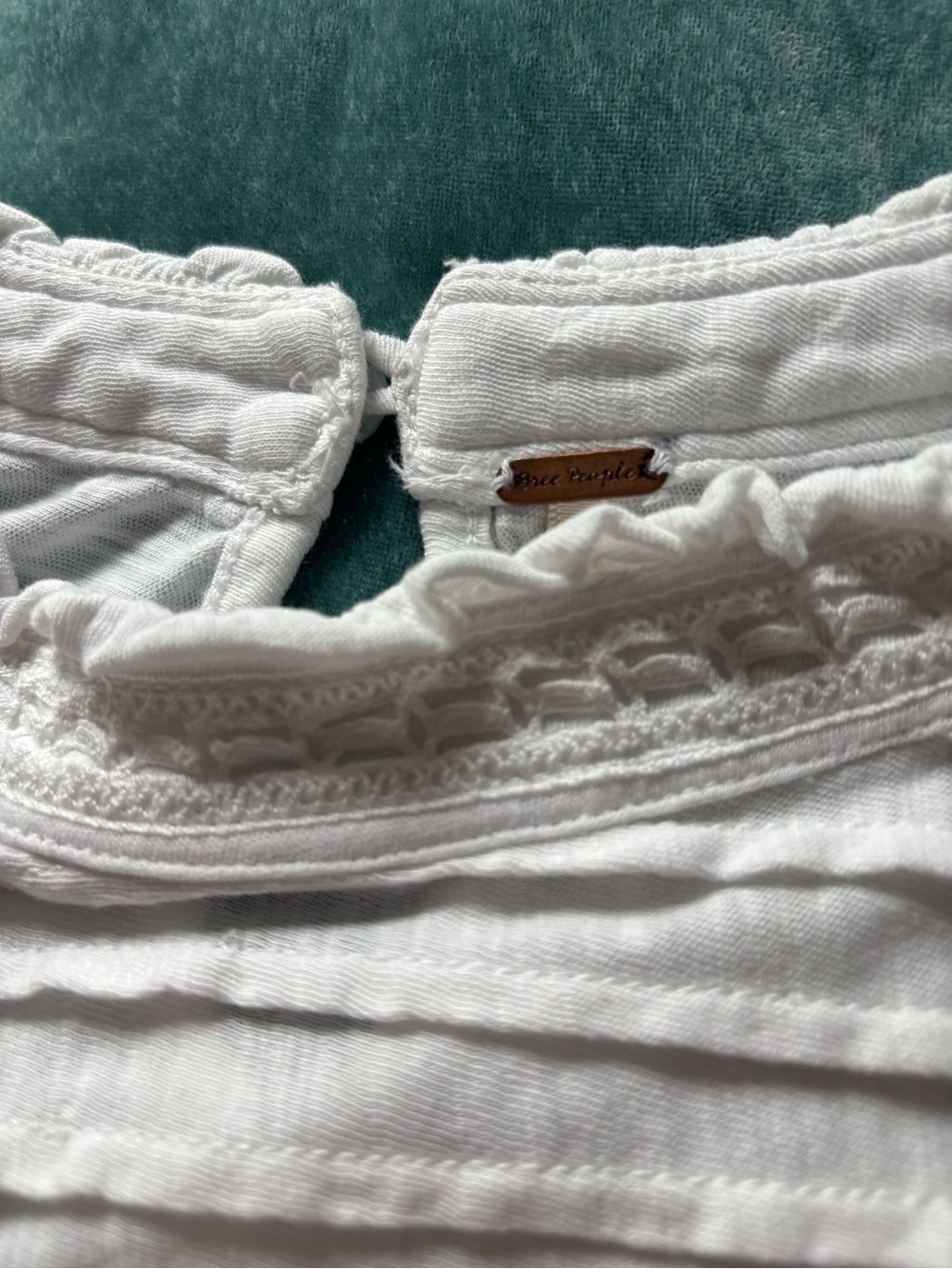 Free People Pintuck Ruffle Blouse - Picture 5 of 7